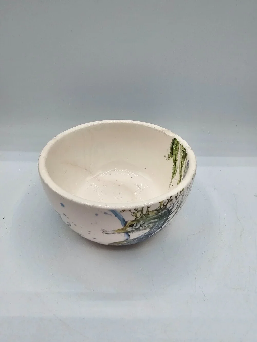 Pier 1 Imports Sea Life small dip bowl Seahorse Nautical *Small Chip*